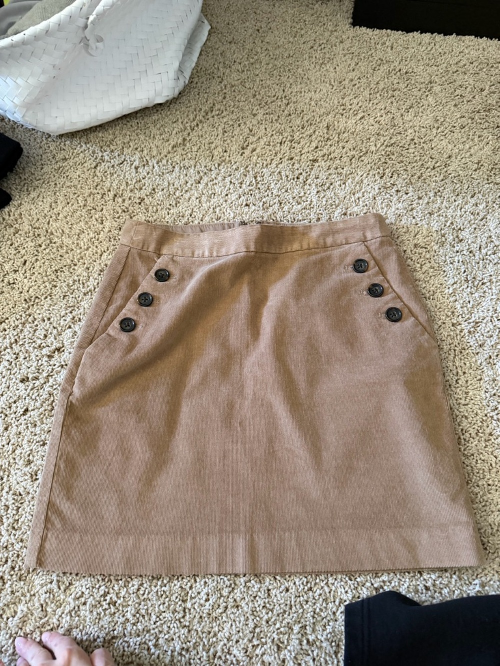 Banana Republic Tan Mini Skirt with Button Detail